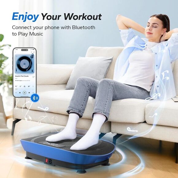 MERACH MR-2398L2 Blue Vibration Plate with LED Display for Home Workouts - Picture 6 of 8